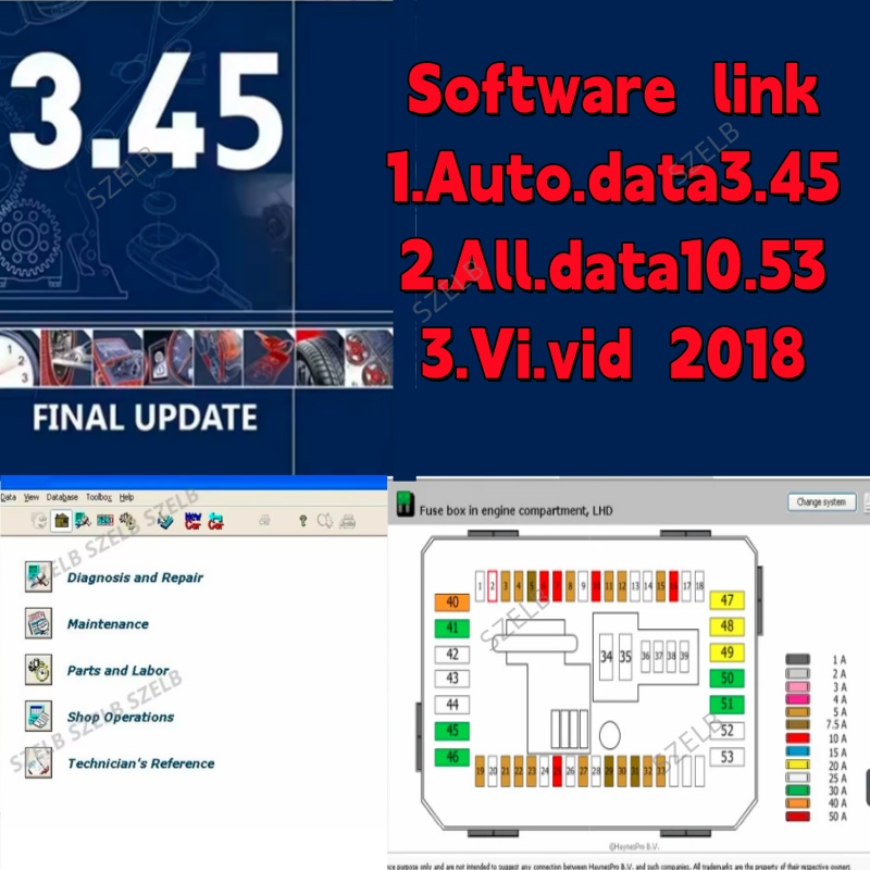 Newest Autodata 3.45+alldata 1 - огляд і ціна Auto Repair Shop Software
